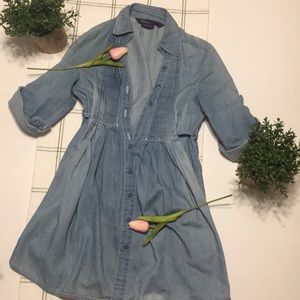 Chambray quarter sleeved Blouse